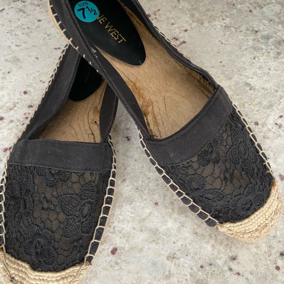 Nine West Shoes - Nine West New Canvas & Lace Espadrilles NWOT